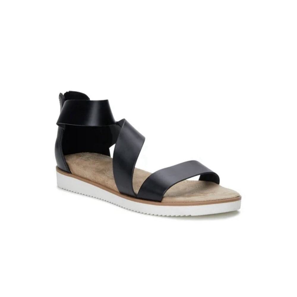 Time and Tru Women's Strappy Comfort Sandals Black Size 6